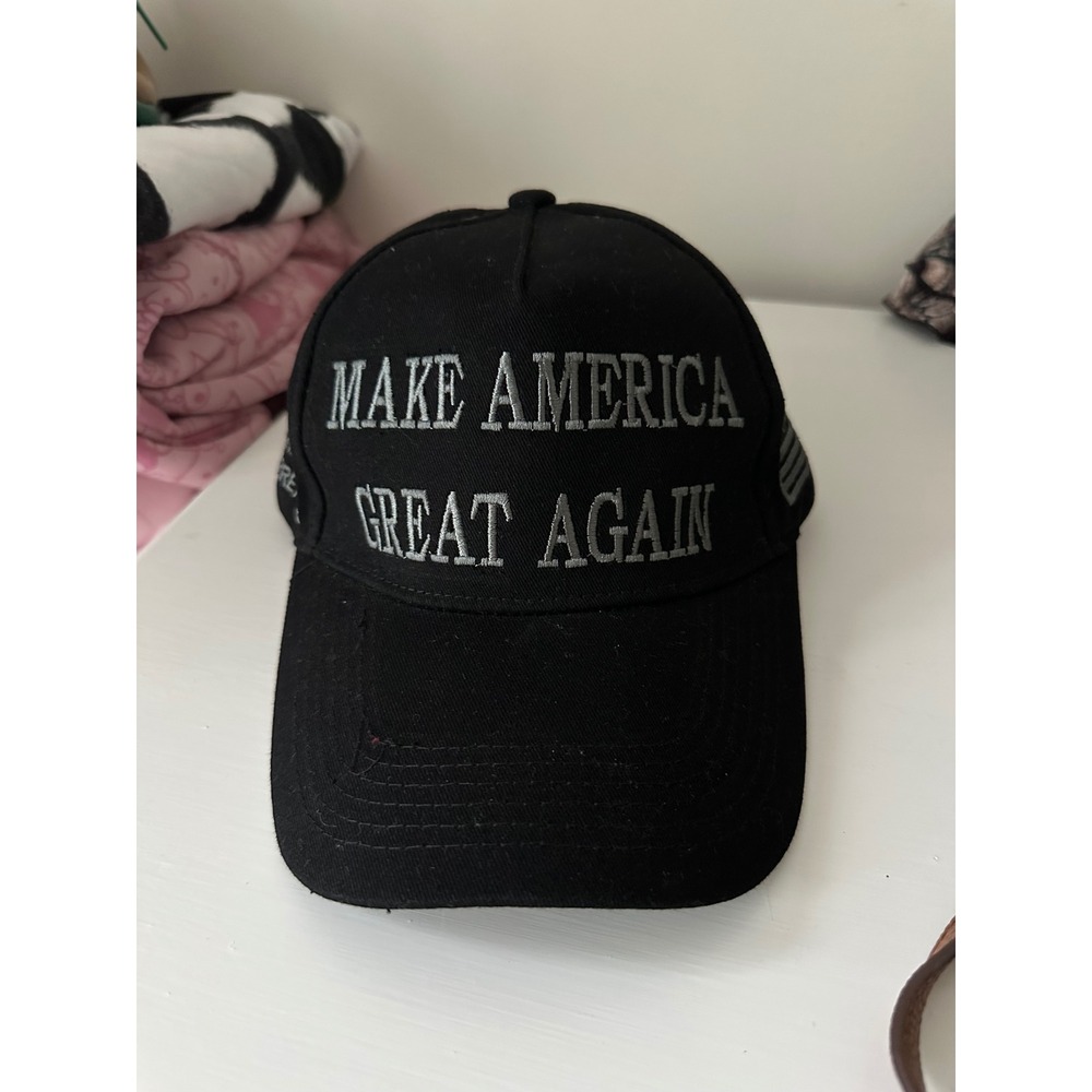 Trump Make America Great Again Hat Black MAGA Never Surrender Adjustable Cap